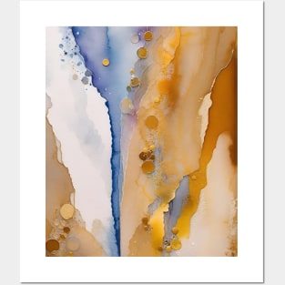Blue and orange  Abstract Art Posters and Art